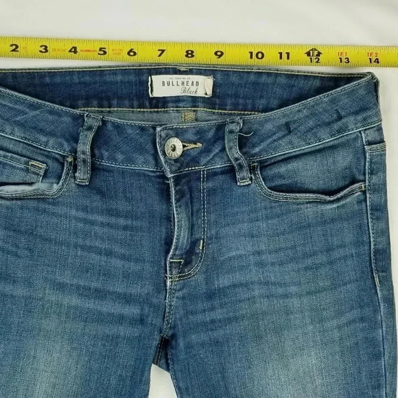 Bullhead Black Size 3 Juniors Skinniest Blue Denim Jeans Inseam Size 30 - Picture 2 of 11